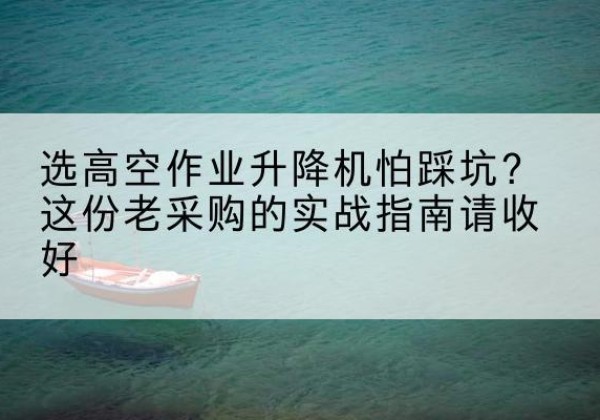 白杨高空作业升降机厂家推荐-选高空作业升降机怕踩坑？这份老采购的实战指南请收好
